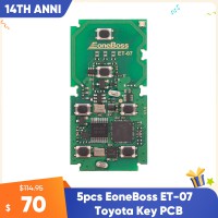 [5Pcs/Set] EoneBoss ET-07 Toyota Universal Smart Remote Key PCB for Sienna 2010-2019