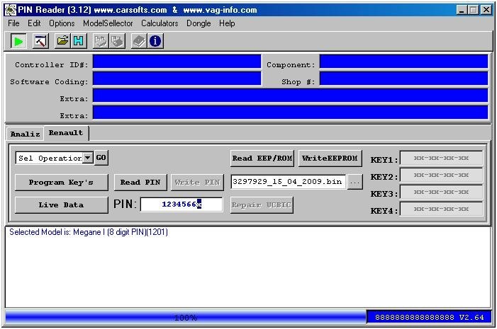 Renault immo PIN code extractor software