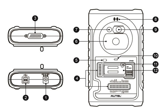 autel-xp400-adapter-ports