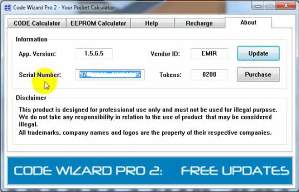 Code Wizard Pro2 Token Recharge 1