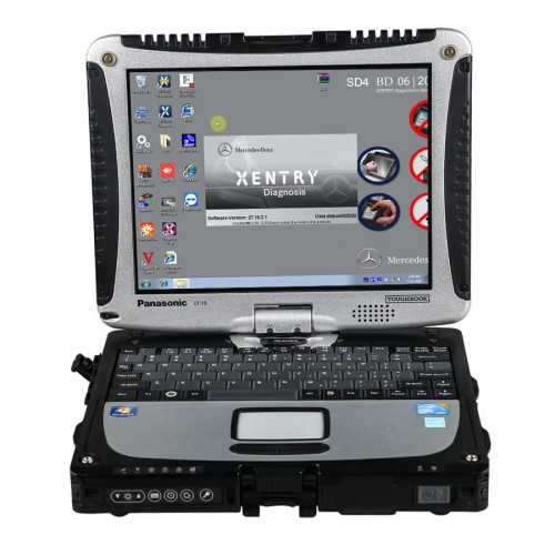 MB SD C5 DOIP-C5 Star Diagnostic with 2022.03 Software SSD Pre-installed on Second Hand Panasonic CF19 Laptop