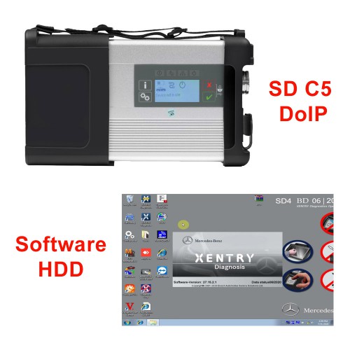 V2022.12 MB SD Connect C5 Star Diagnosis with XENTRY Software HDD Supports DoIP for Cars and Trucks [Buy MB SD C4 DoIP Instead]