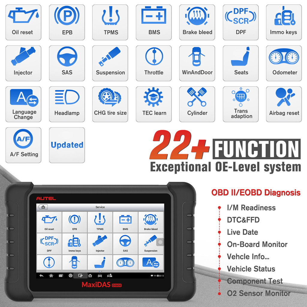 Autel DS808 supports special function