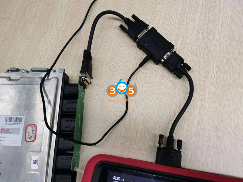 Connect XDNP30 ECU Adapter with VVDI Key Tool Plus 2