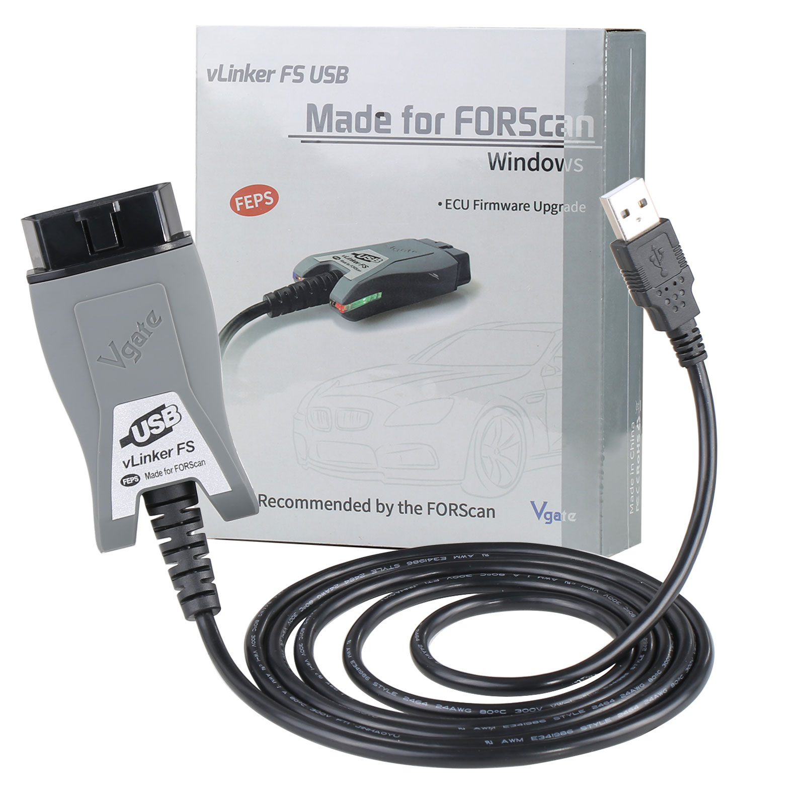  FORScan ELM327 OBD2 USB Adapter for Windows, Diagnostic Coding  Tool with MS-CAN/HS-CAN Switch for Ford Lincoln Mazda Mercury Series  Vehicles : Automotive