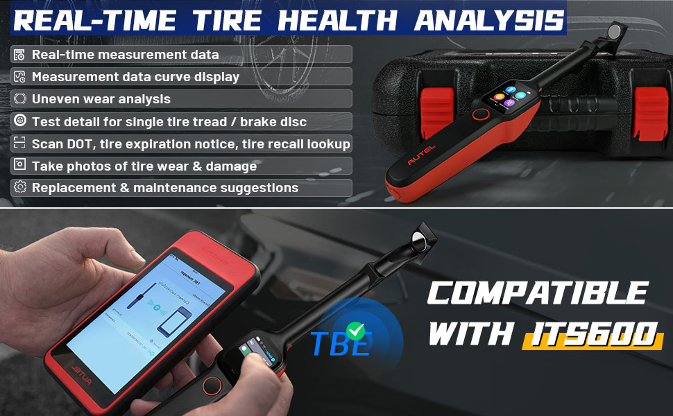 autel tbe200e Real-Time Tire Health Analisis