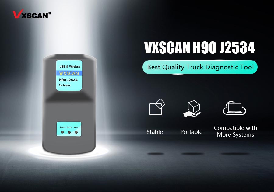  VXSCAN H90 J2534 truck scanner