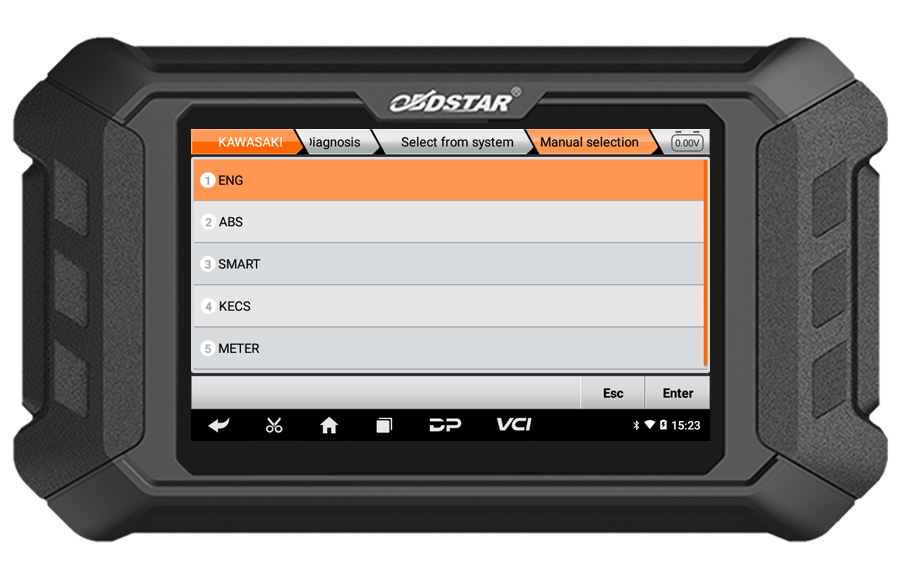 OBDSTAR iScan manual selection