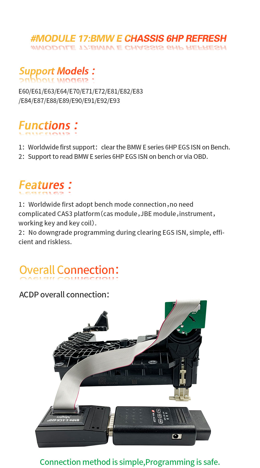 Yanhua ACDP Module 17 E series（GS19D）License 6HP Refresh  2