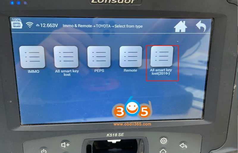 lonsdor adp adapter menu 1