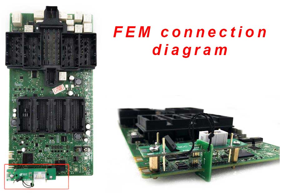 Yanhua clip adapter BMW FEM and BDC Connection Diagram 1