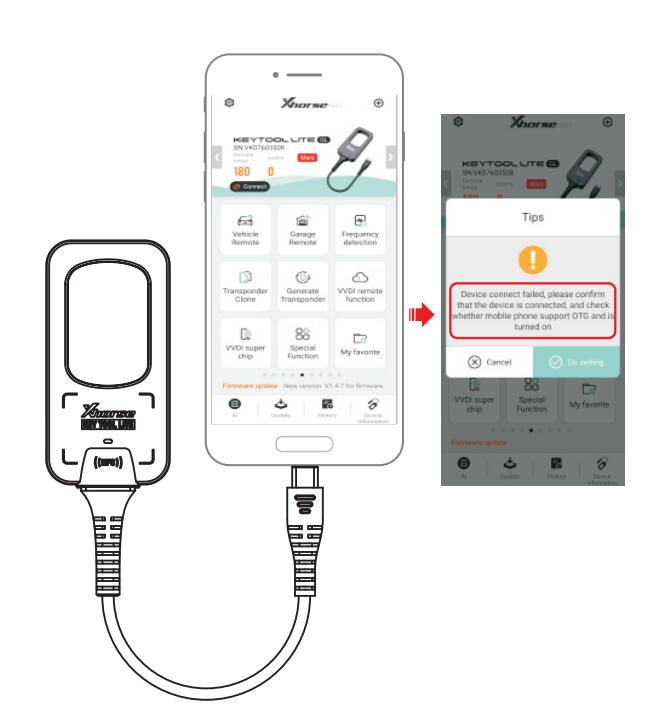 connect vvdi key tool lite with phone