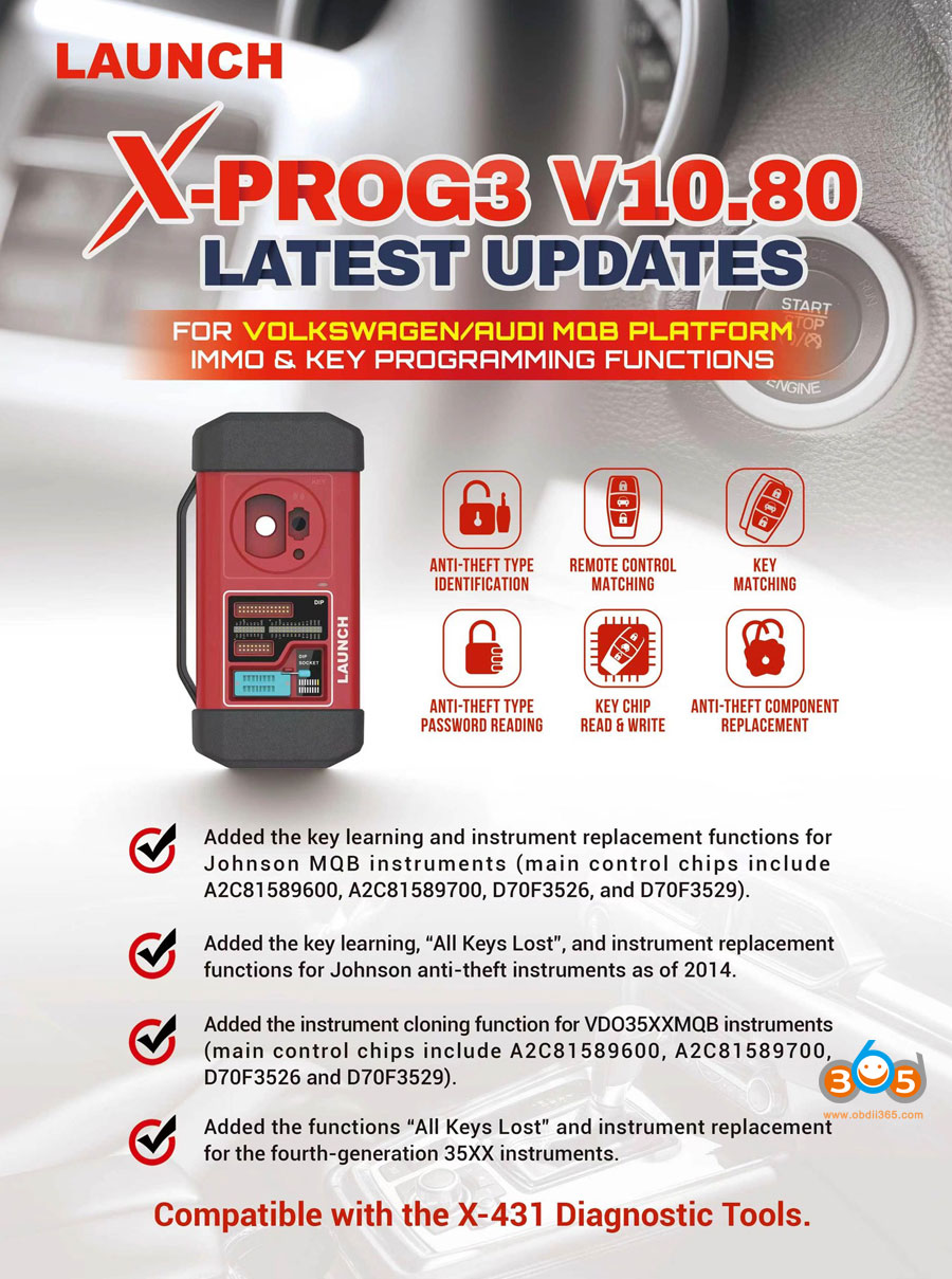 launch x-prog3 adds vag mqb nec35xx