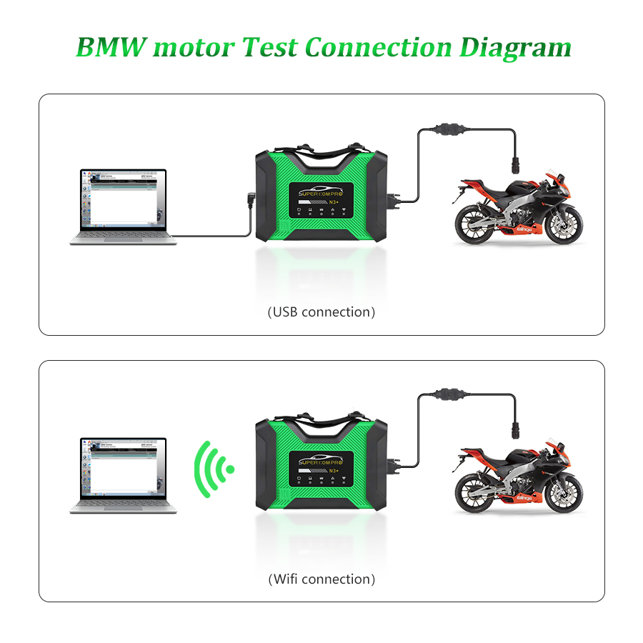 super icom pro n3 motorcycle connection