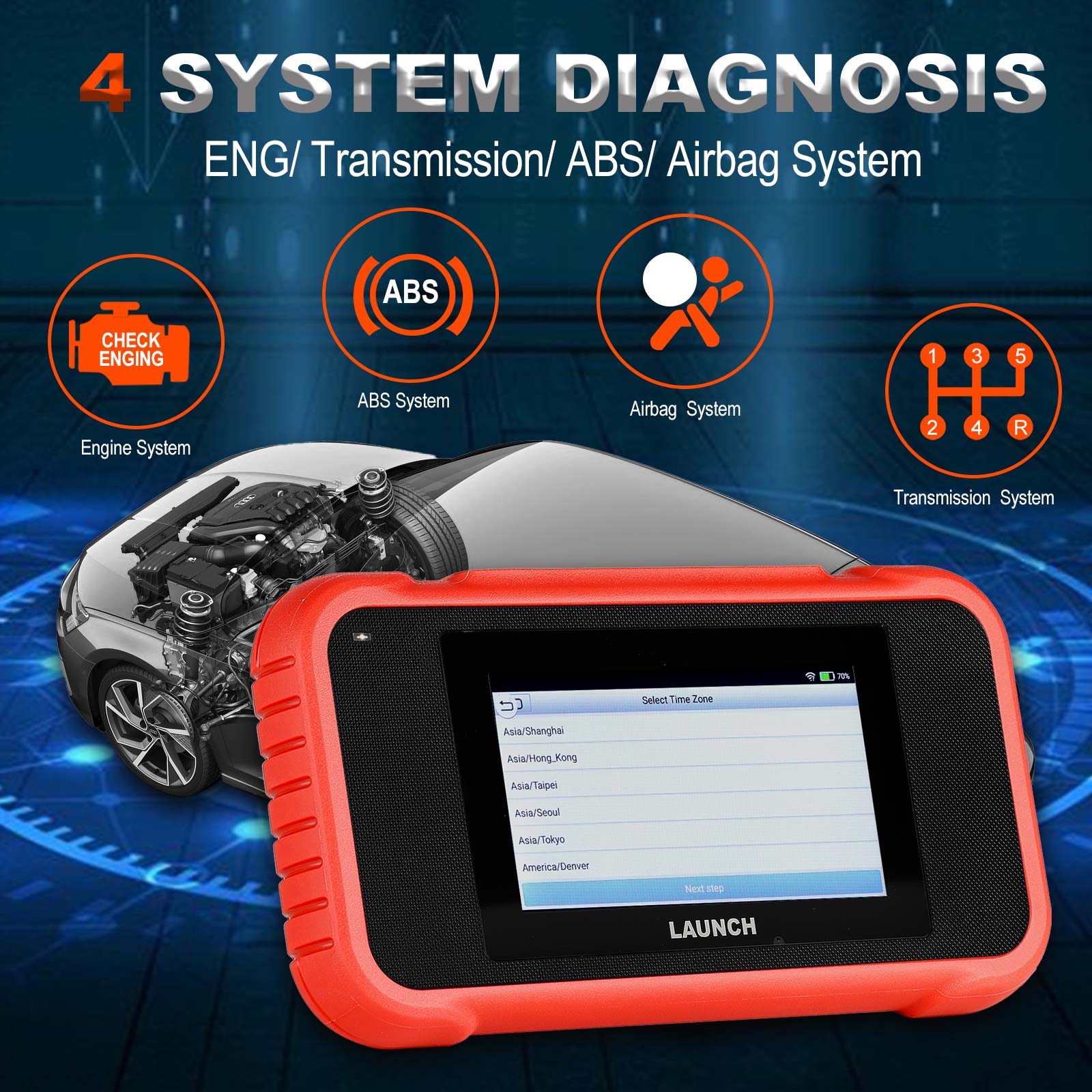 LAUNCH X431 CRP429C OBD2 Code Reader Scanner for 4 system diagnosis 11  reset Automotive tools better CRP129E Free shipping