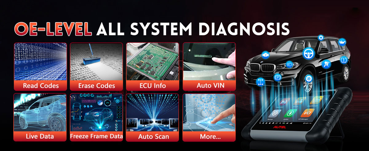 autel mk808z bt scanner all system diagnostic