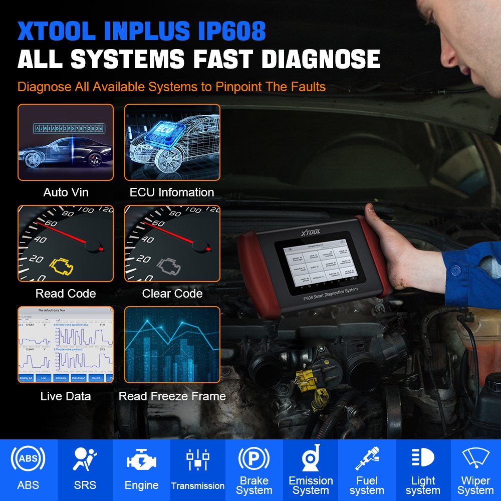 XTOOL InPlus IP608 all system diagnosis