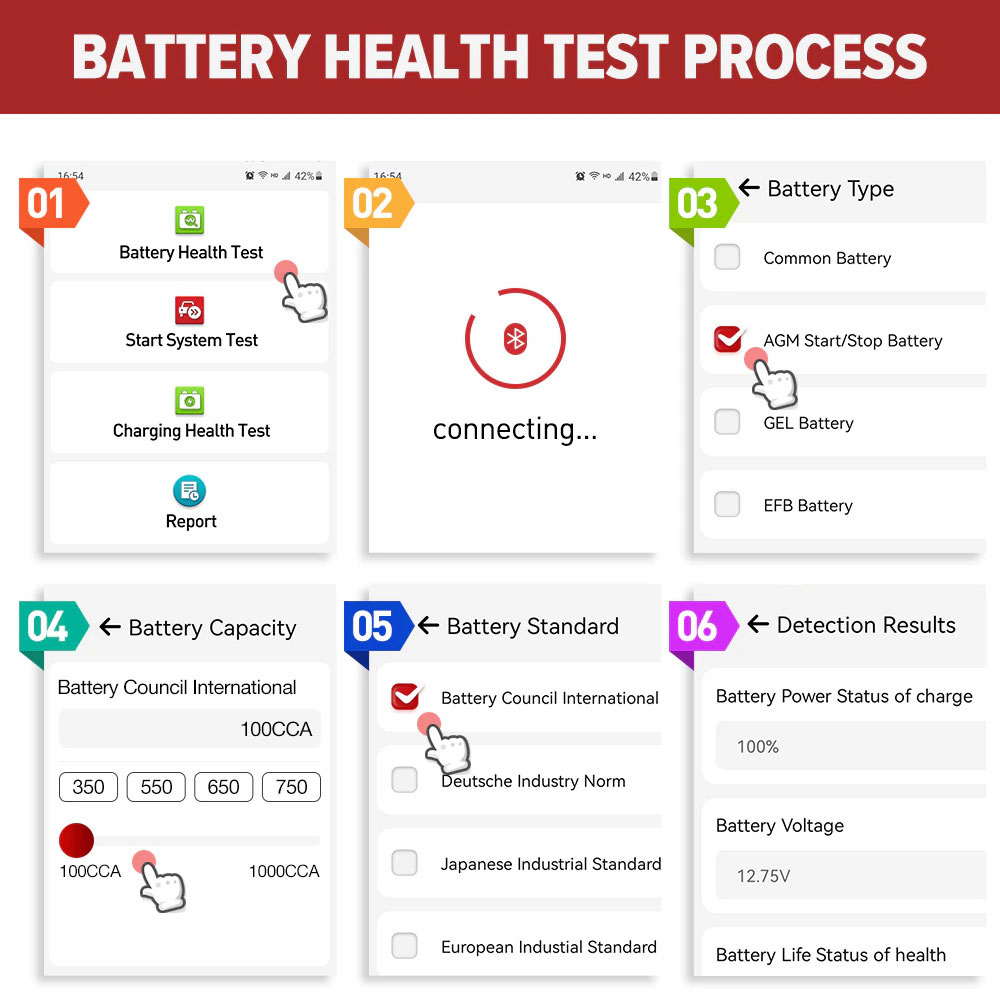 launch x431 bst-360 battery health test report