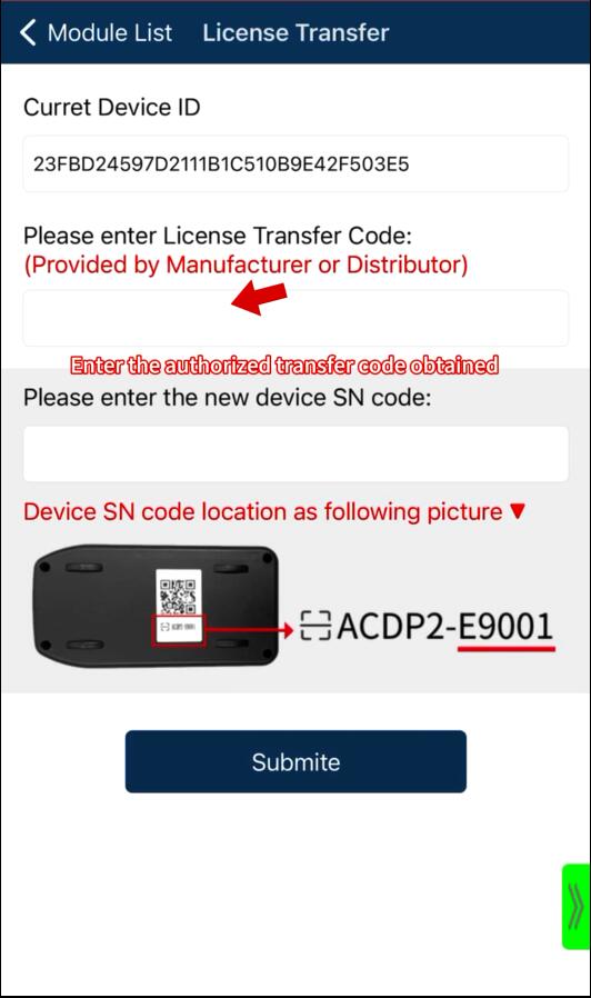  Transfer Yanhua ACDP-1 License to ACDP 2 10