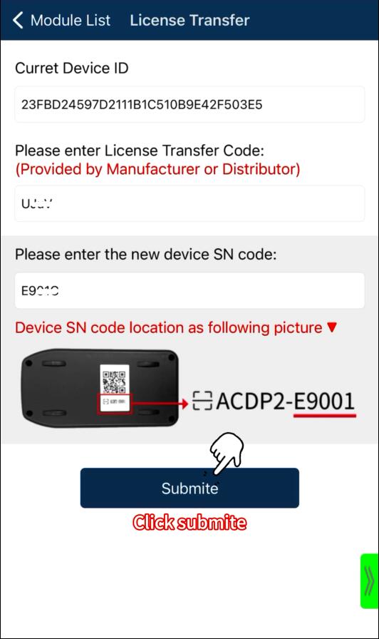  Transfer Yanhua ACDP-1 License to ACDP 2 11