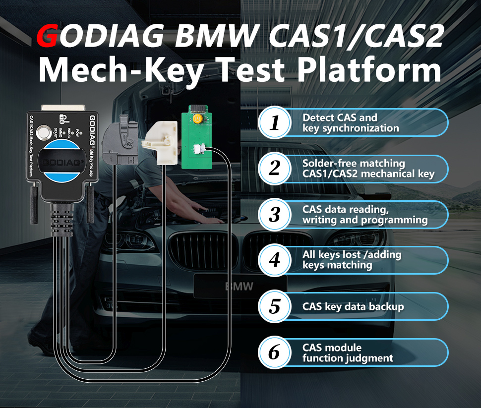Godiag CAS1 CAS2 BMW Mechanical Key Test Platform 1