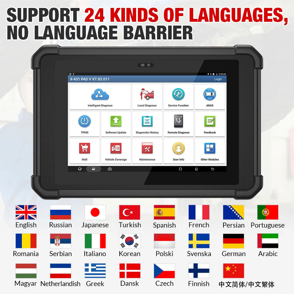 launch x431 pad v elite multi-language 1