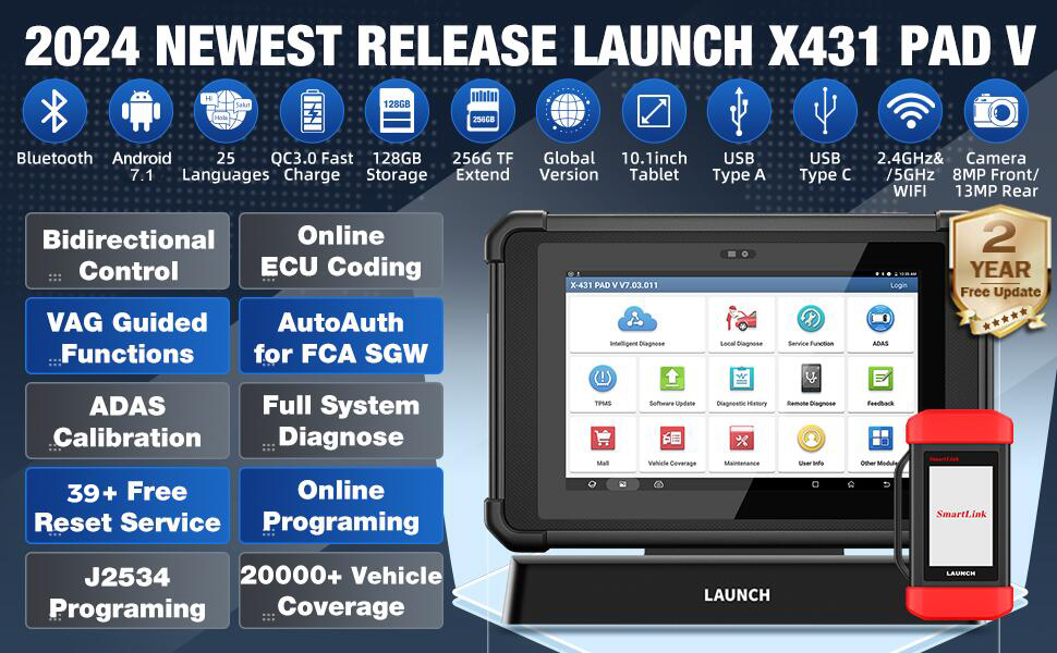 launch x431 pad v elite feature