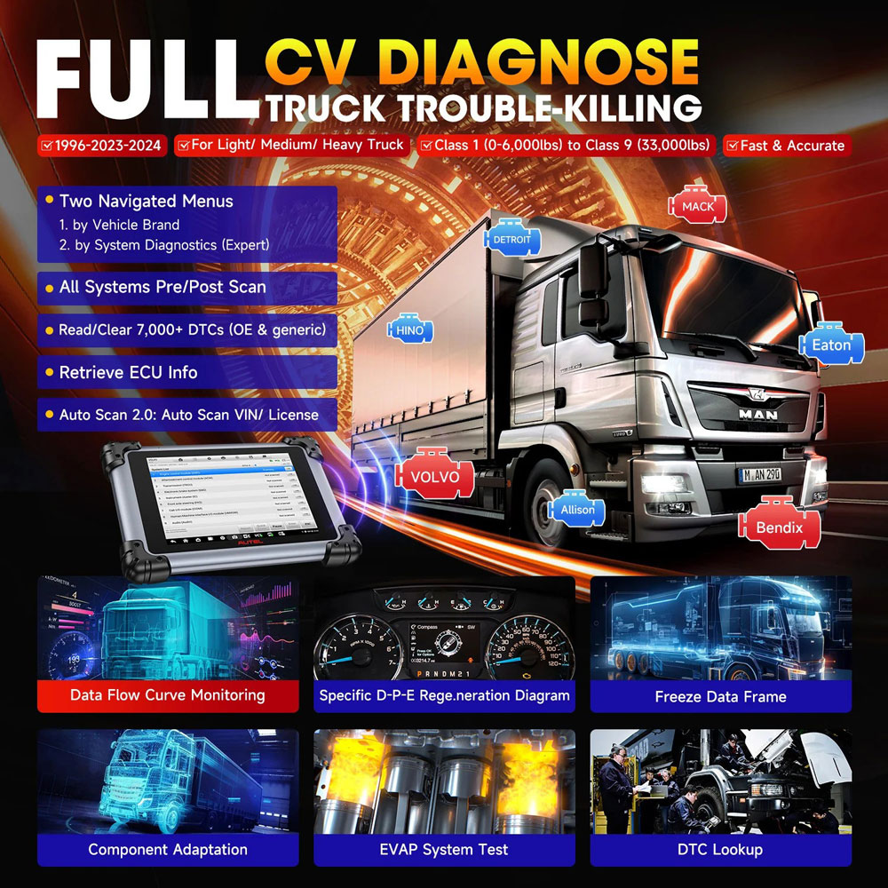 Autel Maxisys MS908CV II full CV diagnostic