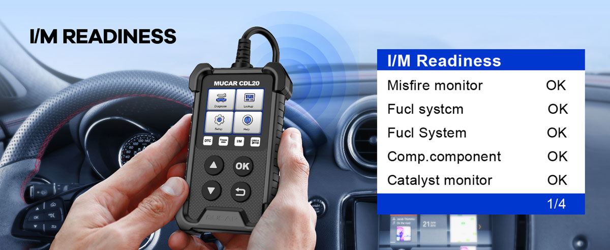 MUCAR CDL20 I/M readiness