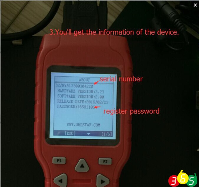 Check the device information
