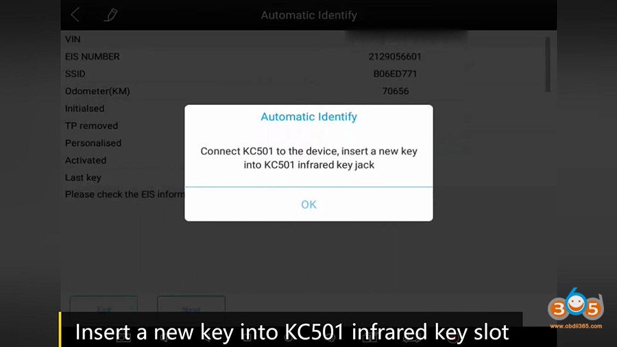 Xtool KC501 + X100 Pad3 add Mercedes Infrared Key via OBD 22