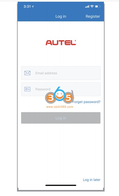 register Autel MaxiAP AP200 app