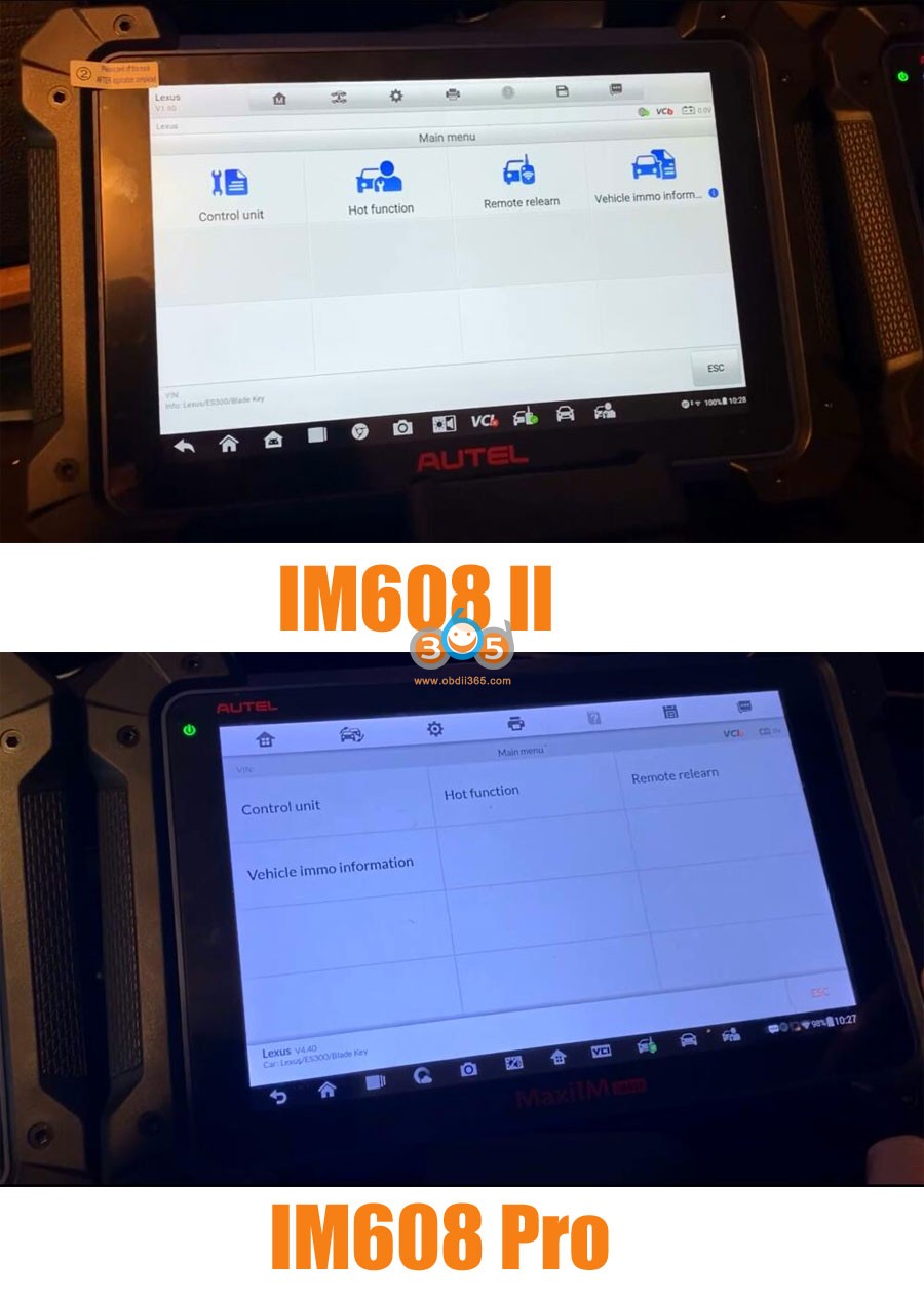Autel MaxiIM IM608 Pro II vs IM608 Pro 11