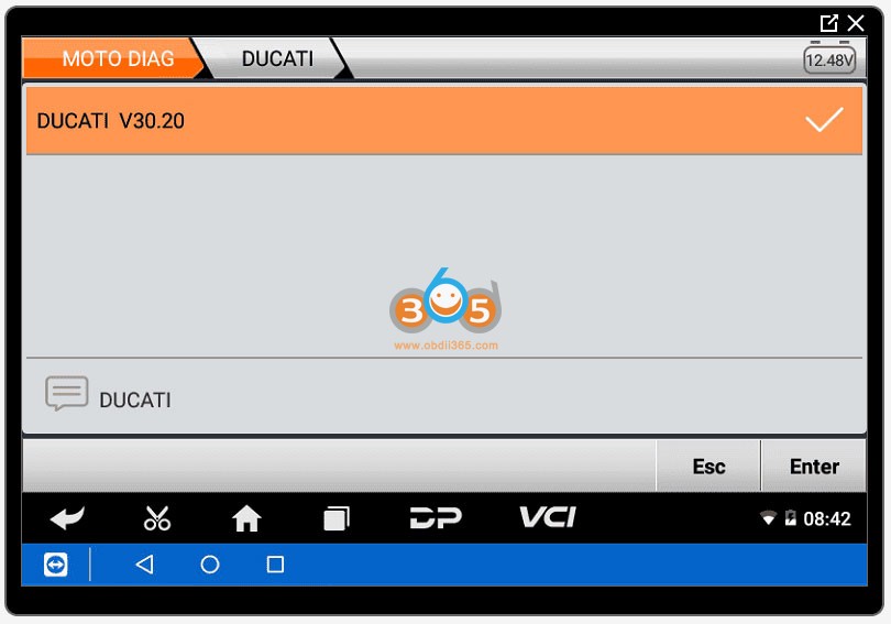 OBDSTAR iScan Ducati Scanner setup 9
