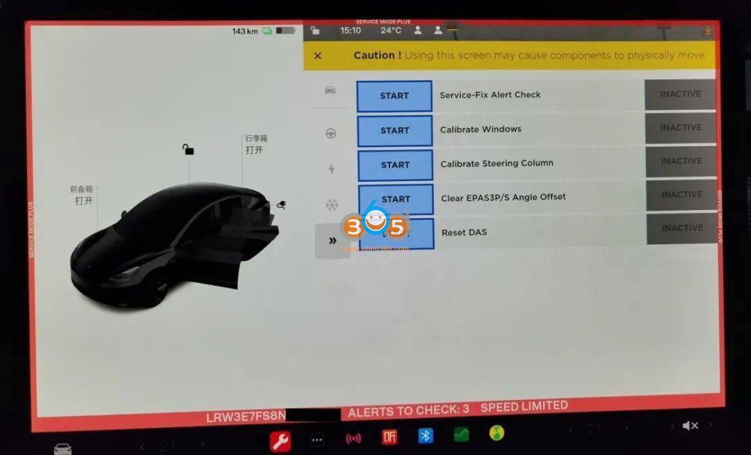 Enable Tesla Service Mode with Launch X431 and LAN Cables 23