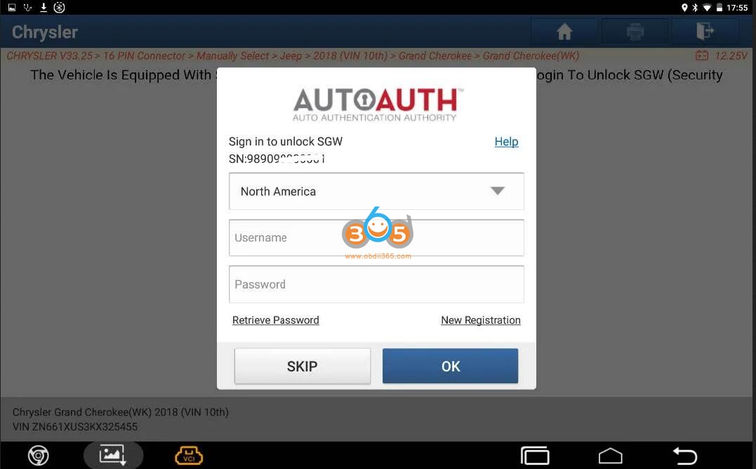 Access the AutoAuth on Topdon Diagnostic Tool 2